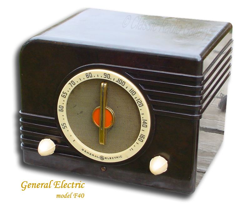 General Electric Radio model F40 deco bakelite cabinet, 1938