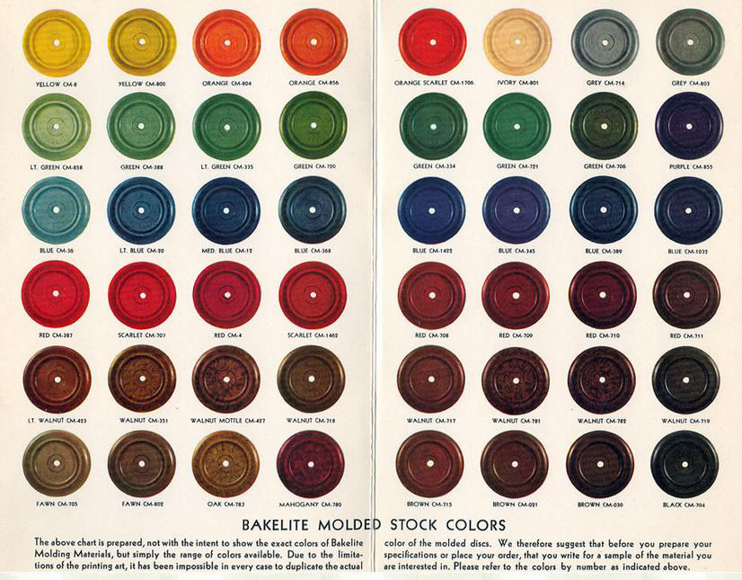 bakelite color chart