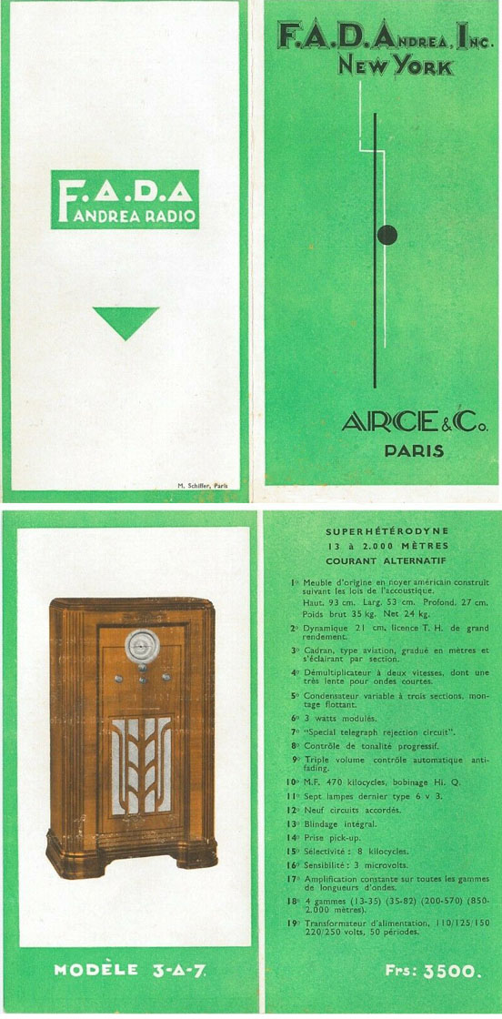 F.A.D.Andrea Radio French brochure