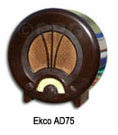 Ekco Radio Model AD75 round bakelite