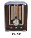 Pilot Radio Model 203 bakelite