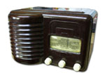 General Television Radio, brown bakelite, stack of pancakes grille