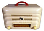 Remler Radio model 5530 Scottie, white plaskon, 1947