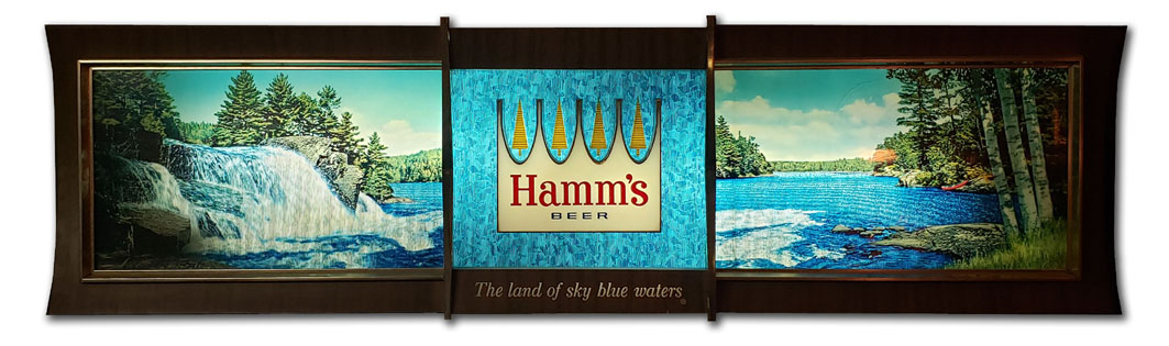 Hamm's Beer Waterfall motion sign