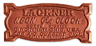 Lackner Neonglo clock label