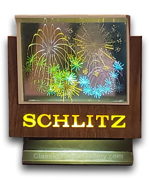 Schlitz Fireworks motion sign
