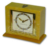 Apollo yellow celluloid catalin clock