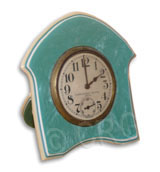 Celluloid blue clock