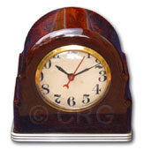 Lackner Neonglo brown catalin clock