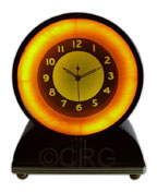 Lackner Neonglo clock with catalin face