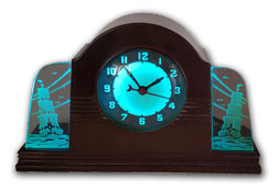 Lackner Neonglo Nassau 1141 bakelite clock