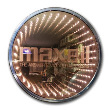 Maxell Tape advertising infinity mirror