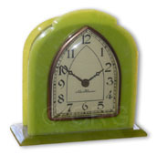 New Haven green celluloid and catalin clock