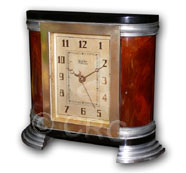 Yorke catalin and chrome clock