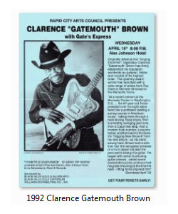 Clarence Gatemouth Brown in Rapid City