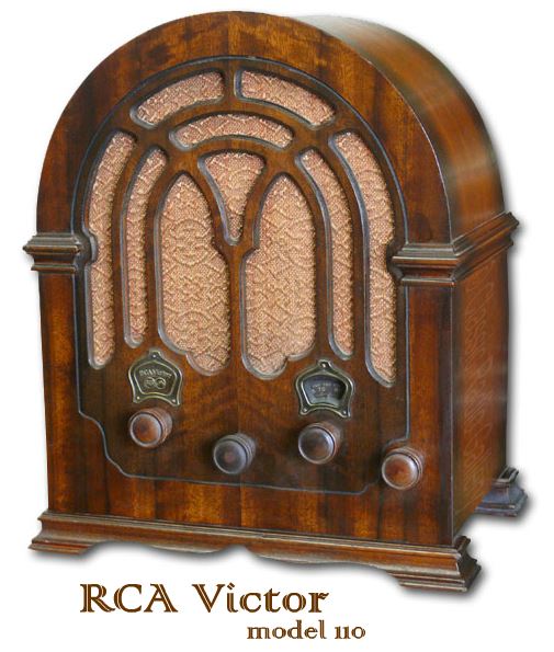 RCA model 110 wood tombstone style