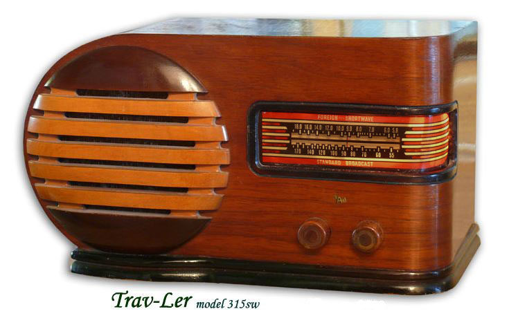 Travler Radio model 315SW, small wood, am-shortwave, 1939