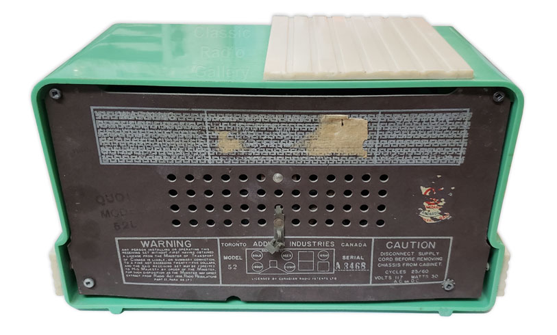 Addison Radio 52 back cover