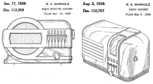 Belmont 519/520, Truetone D941 cabinet patent diagrams