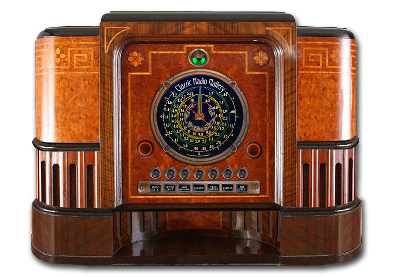 CRG antique wood radio