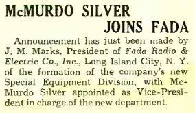 1941 Fada article re McMurdo Silver