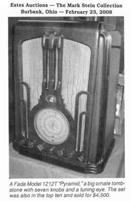Fada wood radio sold at Estes Auction 2009