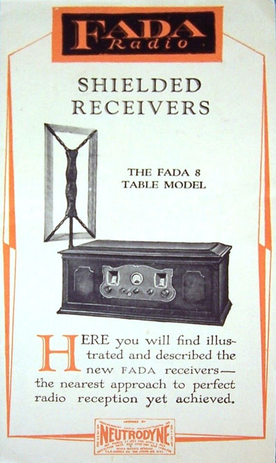 FADA Radio 1920s advertisement