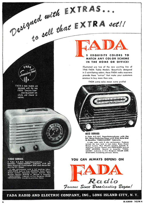 Fada catalin radio advertisement