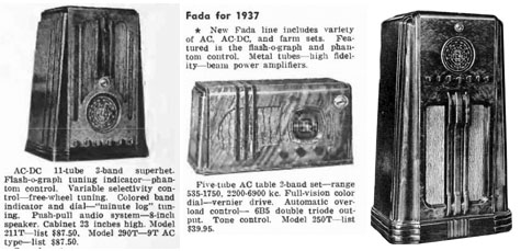 Fada wood radios