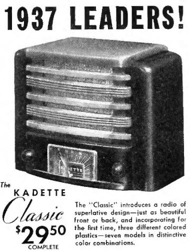IRC Kadette Radio Classic advertisement