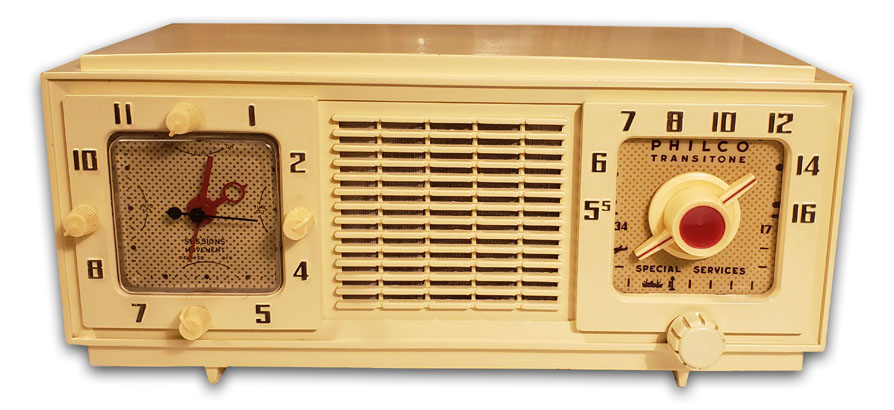 Philco Radio model 53-701, 1953, white enameled cabinet