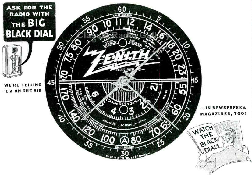 Zenith black dial advertisement