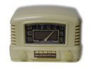 Airline Radio model 54BR-1506A, white painted bakelite with pushbuttons, 1946