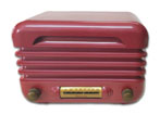 Airline Radio model 93BR423, red enameled bakelite, 1939