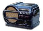 Belmont Radio model 520, bakelite, side knob dial, 1939