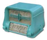 Ducretet Thomson Radio model L2323, blue cabinet, 1953, French