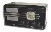 Fada Radio model 246 with black bakelite cabinet and chrome trim, 1937