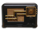 Fada Radio model 354BG with black bakelite cabinet and gold trim, 1937