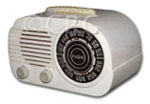 Fada Radio model 845 with white polystyrene cabinet, 1946