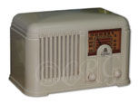 Gilfillan Radio model 6L with white plaskon cabinet