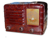 Jicky Radio model 44, brown bakelite, French