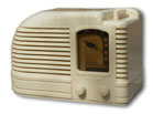 Mantola Radio model 477-5QL, pushbuttons, white plaskon cabinet