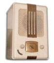Monarch Radio model 5Z, white plaskon cabinet, same as Admiral 5Z, 1938