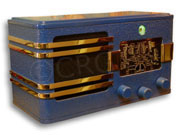 Paillard Radio model 39, blue metal cabinet, magic tuning eye tube, 1938, 
Switzerland
