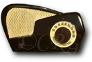 Philco Radio model 49-501 Boomerang, brown bakelite, 1949