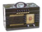 Philco Radio model PT57, brown bakelite, pushbuttons, 1940