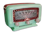 Radialva Radio model Superclips, mini green cabinet, French