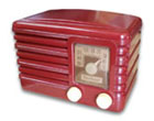 Sentinel Radio model 309R dark red plaskon midget radio