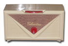 Silvertone Radio model 3002, white plaskon, 1954