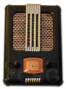 Truetone Radio model 5Z, black bakelite, 2 position radio, same as Mantola and Admiral 5Z
